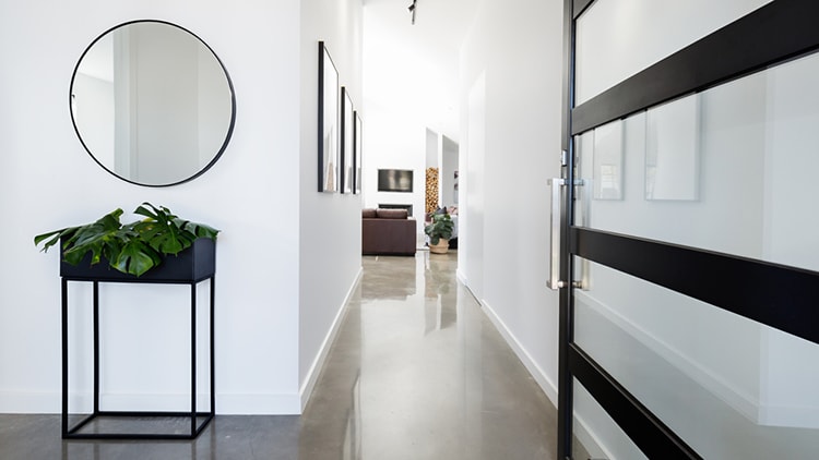 Concrete is a great kitchen flooring option!