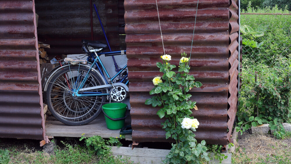 Shed turned into garage