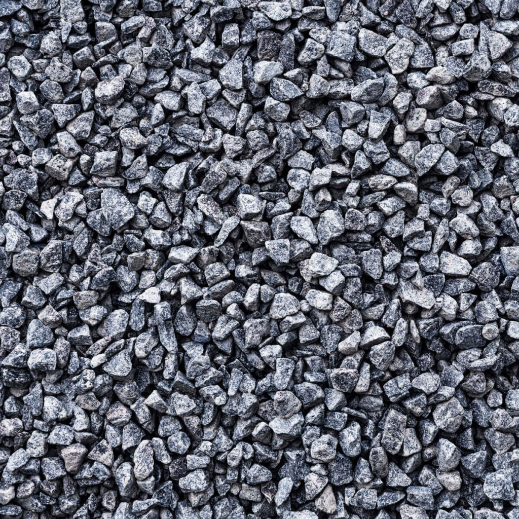 Gravel as a material for driveways.