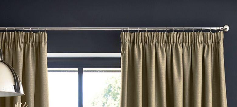 Pleated panel curtains