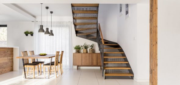 Staircase in luxury home