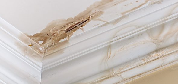 Water damaged ceiling