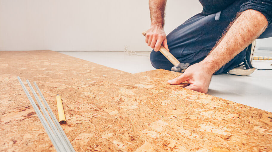 Installing cork flooring